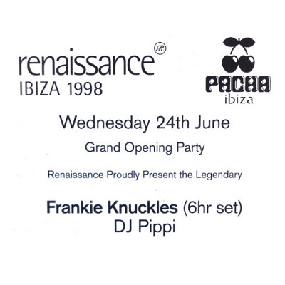 DJ Pippi Frankie Knuckles @ Pacha Memorial Evening